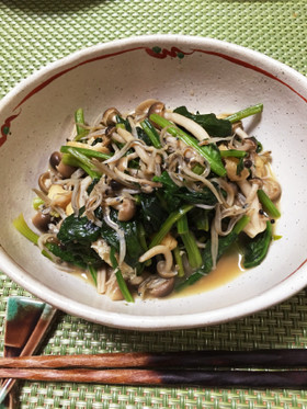 フライパンだけ☆ほうれん草としめじの小鉢