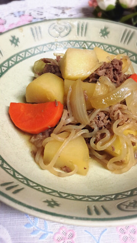 圧力鍋で牛肉をつかった肉じゃが