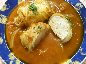 簡単！ 豚肉の 白菜ロール トマトソース