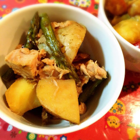 新じゃがでいっぺんに作る2種の煮物①