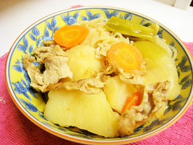 圧力鍋で肉じゃが　時短＆エコ