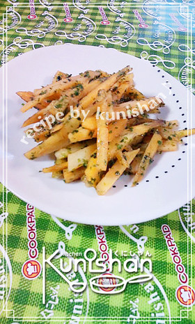 さつま芋のきんぴら風あおさ風味♪