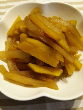 さつま芋×ヤーコンの炒め煮♪