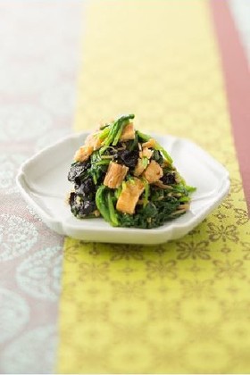 ほうれんそうとなめ茸の磯辺和え