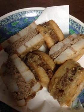 片栗粉でサクッと簡単れんこんはさみ揚げ