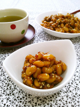 胡麻おかかで旨いのん♪大豆のあま辛