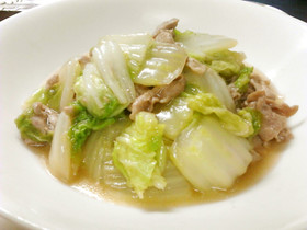 白菜と豚肉のあんかけ炒め