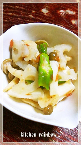 シャキシャキ野菜の梅肉和え