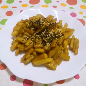 おやつ？おかず？さつま芋の甘辛オイソ炒め