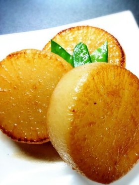 大根のバターで照り焼きステーキ♪