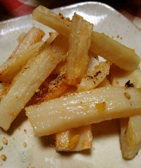 簡単！蓮根のトースター焼き★ゴマ塩レモン