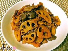 ★簡単！豚肉とれんこんの甘酢炒め★