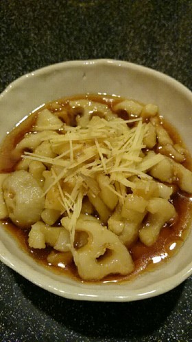 れんこんの揚げ浸し胡麻油風味