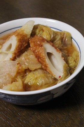 圧力鍋de白菜と大根のキムチ醤油麹煮