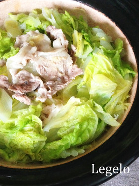 味付けなし超シンプル♪白菜豚肉しょうが鍋