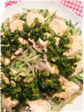簡単！節約＊柔らか鶏胸肉のネギダレまみれ
