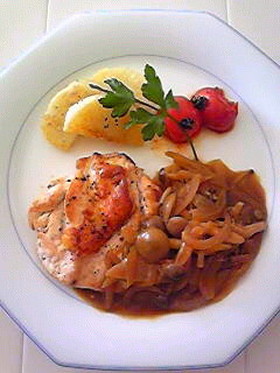 チキンステーキ*カレーソース*添え