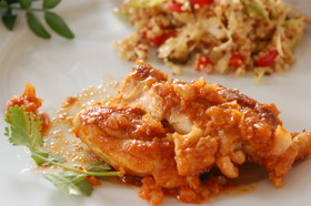 鶏もも肉のコチュジャンソテー