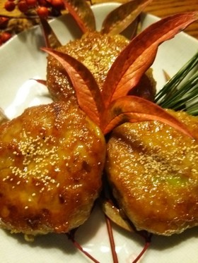 お正月＊おせち！鶏・蓮根つくね照り焼き♪