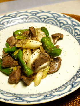 塩レモンだけで味付け、砂肝炒め！