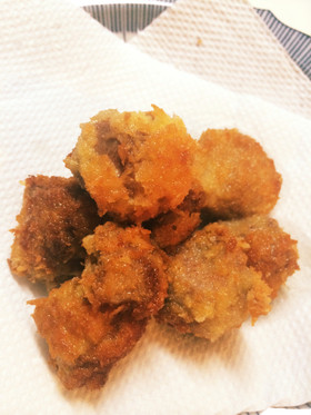 手間が美味しいサクッと砂肝フライ♪
