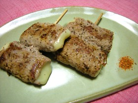 今日のおつまみ⑧❤牛巻きチーズ❤