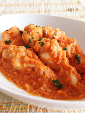 手羽元のトマトオニオンチーズソース 