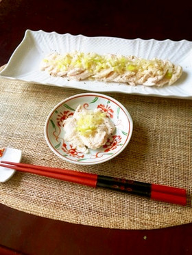 しっとり鶏むね肉の香味ねぎダレ