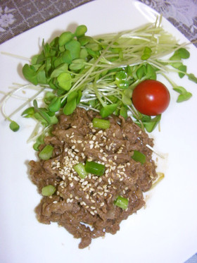 楽々レンジで２分♡やわらか牛(豚)蒸し