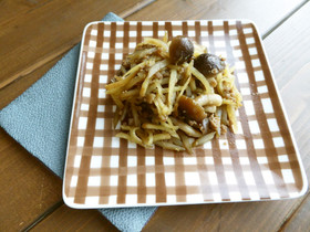 ごぼうときのこの牛しぐれ煮風♪