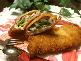 季節野菜忍の術✿くるりんカツ✿エリンギ編