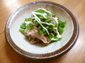 豚焼肉のねぎマヨ♪