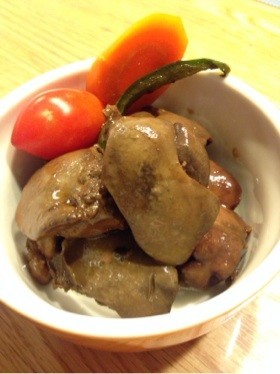 鶏レバーのソース煮〜こってり簡単！