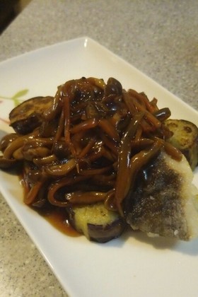 ☆たらの野菜たっぷり黒酢あんかけ☆