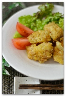 タラの天ぷらカレー風味