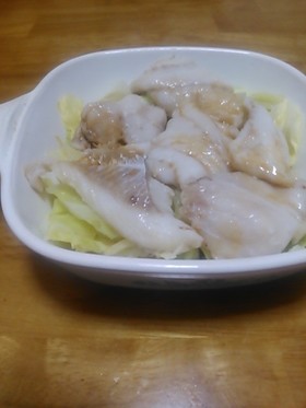 キャベツとたらのレンジ蒸し