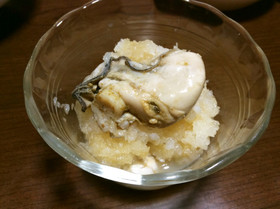 乾煎り牡蠣のみぞれ和え