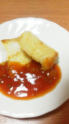 白身魚のネギチリあんかけ