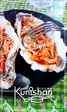 牡蠣のキノコたっぷりトマトソース煮♪