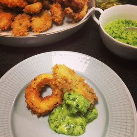 カキ＆イカフライ～緑のソース～