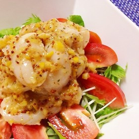 帆立の塩レモンマスタードマリネ