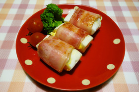 タルタルはんぺんのベーコン巻♪