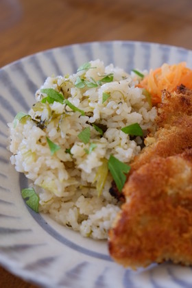 かんたんピラフ　セロリごはん　