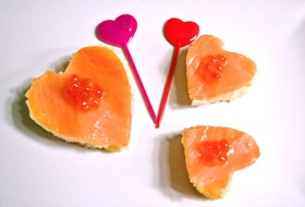 超簡単！バレンタインにハートの押し寿司
