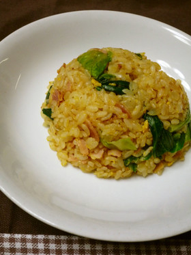 ベーコンと一緒に★レタスチャーハン