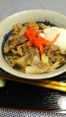 家の牛丼！舞茸♪
