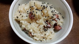 炊飯器で作る醤油赤飯