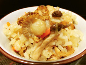 ベビーホタテの炊き込みご飯♪