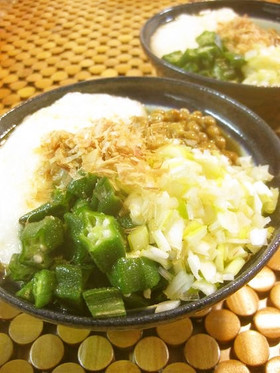 オッサンのネバネバ丼（白だしVer）