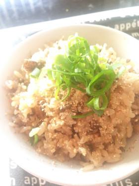 牛ミンチとごぼうの炊き込みご飯♪